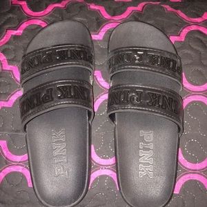 Victoria secret pink slides. Size S. Worn twice